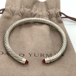 David Yurman 5mm Pink Tourmaline diamond bracelet